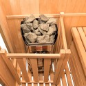 Driepersoons Finse thuis-sauna van hout met elektrische kachel 4,5 kW Zen 3 Voorraad