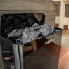 Finse huishoudelijke sauna 3 plaatsen hoekige elektrische kachel 4,5 kW Zen 3C Catalogus