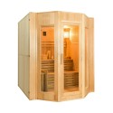 Traditionele Finse huiselijke sauna 4 zitplaatsen in hout Zen elektrische kachel 4 Aanbod
