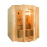 Traditionele Finse huiselijke sauna 4 zitplaatsen in hout Zen elektrische kachel 4 Korting