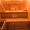 Traditionele Finse huiselijke sauna 4 zitplaatsen in hout Zen elektrische kachel 4 Kortingen