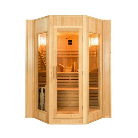Traditionele Finse houten thuissauna 4-persoons met kachel 8 kW Zen 4 Aanbieding