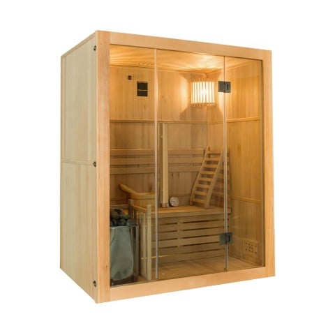3-persoons Finse houten huis saunakachel 3,5 kW Sense 3
