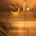 Finse thuissauna in hout, 3 zitplaatsen, kachel 3,5 kW Sense 3 Kortingen