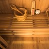Finse thuissauna in hout, 3 zitplaatsen, kachel 3,5 kW Sense 3 Kortingen