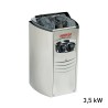 Finse thuissauna in hout, 3 zitplaatsen, kachel 3,5 kW Sense 3 Catalogus