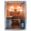 Finse sauna voor thuisgebruik, 4 personen, hout, 6 kW kachel Sense 4 Korting