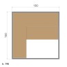 Traditionele Finse thuis-sauna 4 personen kachel 4,5 kW Sense 4 Afmetingen