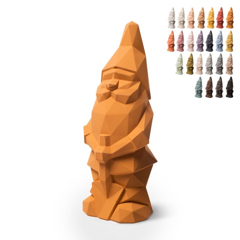 Moderne tuinbeeld tuinornament gnomo Nino voor binnen en buiten in polygonaal design Aanbieding