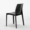 Ronde salontafel zwart 70x70 cm met stalen onderstel en 2 gekleurde stoelen Ice Cosmopolitan 