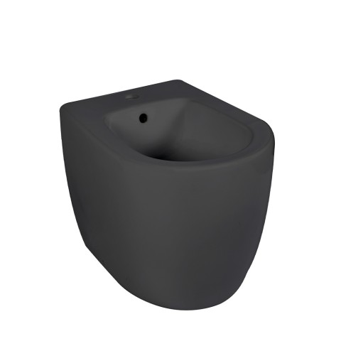 Zwart vrijstaand modern bidet tegen de muur sanitair Strong Aanbieding
