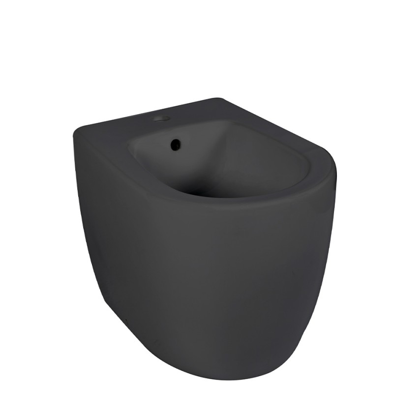 Zwart vrijstaand modern bidet tegen de muur sanitair Strong Aanbieding