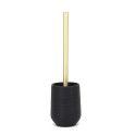 Zwarte badkameraccessoireset zeepdispenser tandenborstelhouder toiletborstel Ebony Voorraad