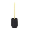 Zwarte badkameraccessoireset zeepdispenser tandenborstelhouder toiletborstel Ebony Voorraad