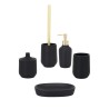 Zwarte badkameraccessoireset zeepdispenser tandenborstelhouder toiletborstel Ebony Verkoop