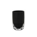 Wit-zwart badkameraccessoire set: tandenborstelhouder, zeepdispenser, zeepbakje, borstel Grid Voorraad