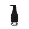 Wit-zwart badkameraccessoire set: tandenborstelhouder, zeepdispenser, zeepbakje, borstel Grid Kortingen