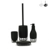 Wit-zwart badkameraccessoire set: tandenborstelhouder, zeepdispenser, zeepbakje, borstel Grid Aanbieding