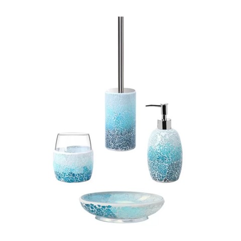 Badkameraccessoireset zeepdispenser tandenborstelhouder toiletborstel Summer Aanbieding