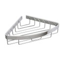 Zwarte hoekdoucheplank met chromen aluminiummand Attractive Korting