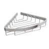 Zwarte hoekdoucheplank met chromen aluminiummand Attractive Korting