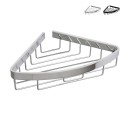 Zwarte hoekdoucheplank met chromen aluminiummand Attractive Aanbieding