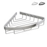 Zwarte hoekdoucheplank met chromen aluminiummand Attractive Aanbieding
