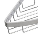 Zwarte hoekdoucheplank met chromen aluminiummand Attractive Catalogus