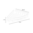 Zwarte hoekdoucheplank met chromen aluminiummand Attractive Model