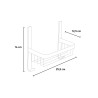 Douchemand met muurbevestiging van zwart gepoedercoat aluminium 1 plank Attractive Keuze