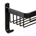 Douchemand met muurbevestiging van zwart gepoedercoat aluminium 1 plank Attractive Catalogus