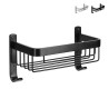 Douchemand met muurbevestiging van zwart gepoedercoat aluminium 1 plank Attractive Aanbieding