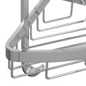Zwarte hoekdoucheplank met 2 niveaus, verchroomd aluminium Attractive Catalogus