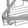 Zwarte hoekdoucheplank met 2 niveaus, verchroomd aluminium Attractive Catalogus