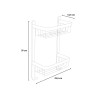 Zwart chroom aluminium douchemuurplank met 2 schappen Attractive Keuze