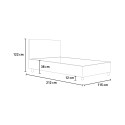 Eenpersoonsbed met opbergruimte 100x200 lattenbodem slaapkamer Sunny S2 