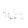 Halfhoog bed met opbergruimte 120x190 Frans stijl kunstleer Focus P 