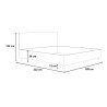 Tweepersoonsbed met opbergruimte 170x210 gestoffeerd modern Priya M4 