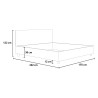 Tweepersoonsbed met opbergruimte 160x190 gestoffeerd design Priya M 
