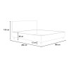 Tweepersoonsbed met opbergruimte 170x190 modern gestoffeerd Priya M2 