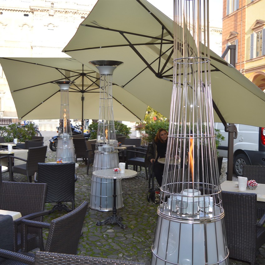 Gasverwarmende terrasverwarmer met LED-verlichting DolceVita E.P. Aanbieding Gasverwarmende terrasverwarmer met LED-verlichting DolceVita E.P. Aanbieding