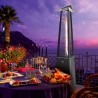Buitenverwarming piramide gas terrasverwarmer voor bar en restaurant Falò Evo Model