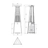 Buitenverwarming piramide gas terrasverwarmer voor bar en restaurant Falò Evo 
