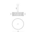Hanglamp plafond Macaron stoffen koordlampenkap D45 