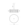 Hanglamp plafond Macaron stoffen koordlampenkap D45 