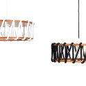 Hanglamp plafond Macaron stoffen koordlampenkap D45 