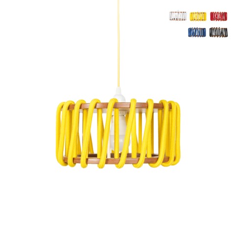Hanglamp woonkamer plafond Macaron koordlampenkap D30 Aanbieding
