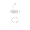 Hanglamp woonkamer plafond Macaron koordlampenkap D30 