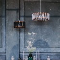 Hanglamp woonkamer plafond Macaron koordlampenkap D30 