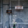 Hanglamp woonkamer plafond Macaron koordlampenkap D30 